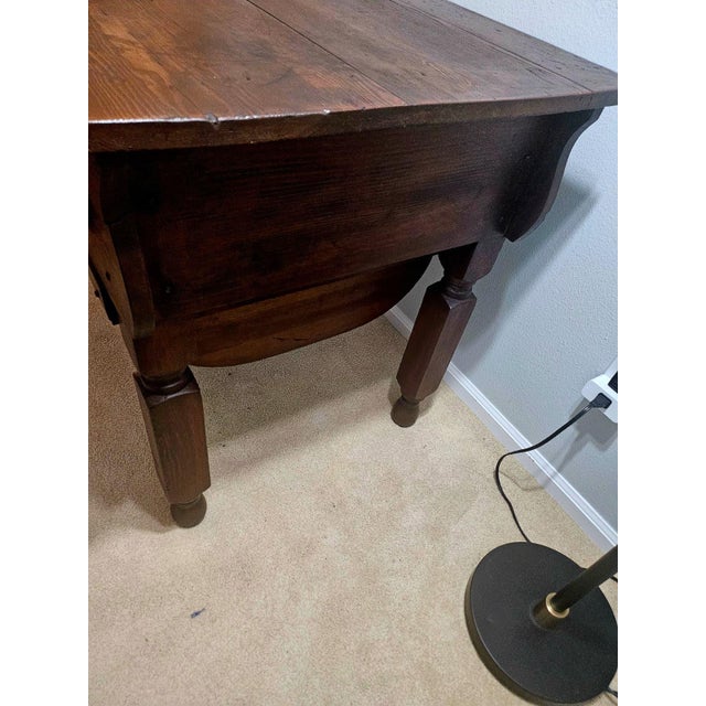 Brown Antique Oak Baker's Table (C1890–1930) For Sale - Image 8 of 18