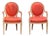 Pair of Vintage Painted French Armchairs With Oval Backs For Sale