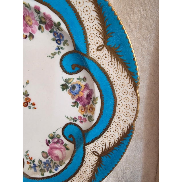 Pair of 18Th Century Sevres Porcelain Plates Mounted in Shadow Box Frames For Sale - Image 10 of 16