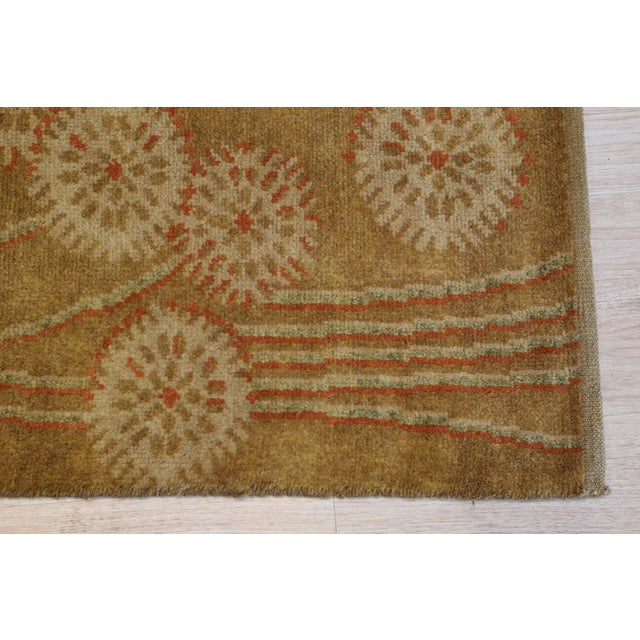 8x10 Lila Jasmine Brown Floral Traditional Hand Knotted Wool Carpet Rug For Sale In New York - Image 6 of 7