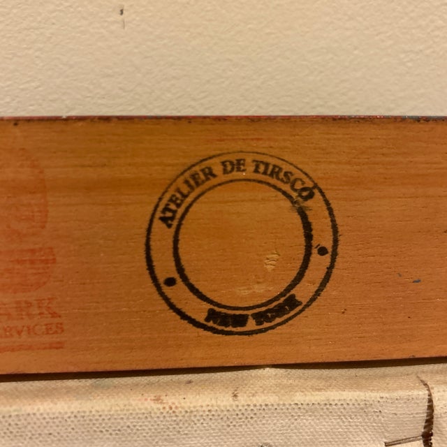 Large Original Mid Century Painting by Tircso For Sale - Image 10 of 12