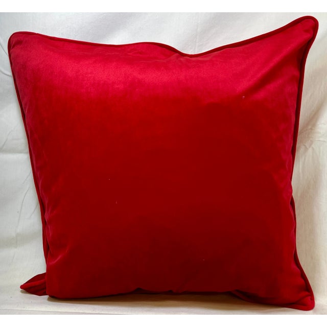 16" Square Decorative Throw Pillow Embellished With a Majestic Horse With Bridle Stitched in Silver and Black - Made in the U K For Sale - Image 10 of 11