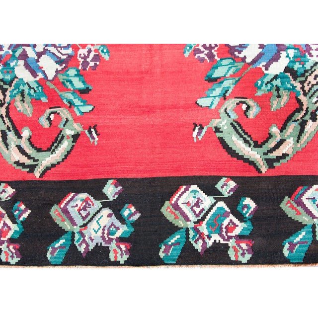 Vintage Turkish Kilim Rug For Sale - Image 14 of 15