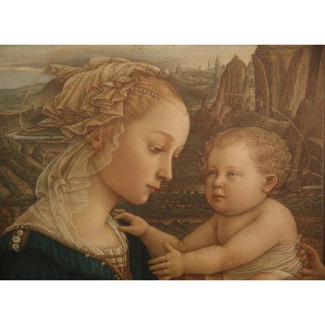 Contemporary Mid 20th Century Madonna and Child - After Filippo Lippi For Sale - Image 3 of 7
