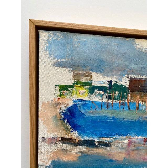 Various Artists Jim Lyons Contemporary Provincetown " Captain Jack's Wharf " Abstract Expressionist Framed Original Plein Air Oil Painting For Sale - Image 4 of 17