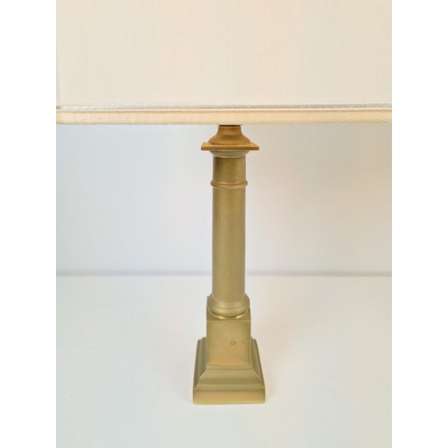 Hollywood Regency Neoclassical Empire Brass Table Lamp, France, 1960, Set of 2 For Sale - Image 3 of 17