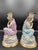Mid 19th Century 1860s Staffordshire England Sutherland & Sons Two Figurines Candlesticks 8.5" For Sale - Image 5 of 10