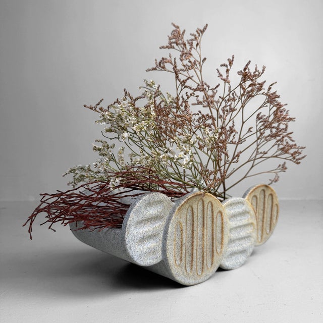 Ceramic Ceramic Ikebana Vase, Japan, 1970s For Sale - Image 7 of 9