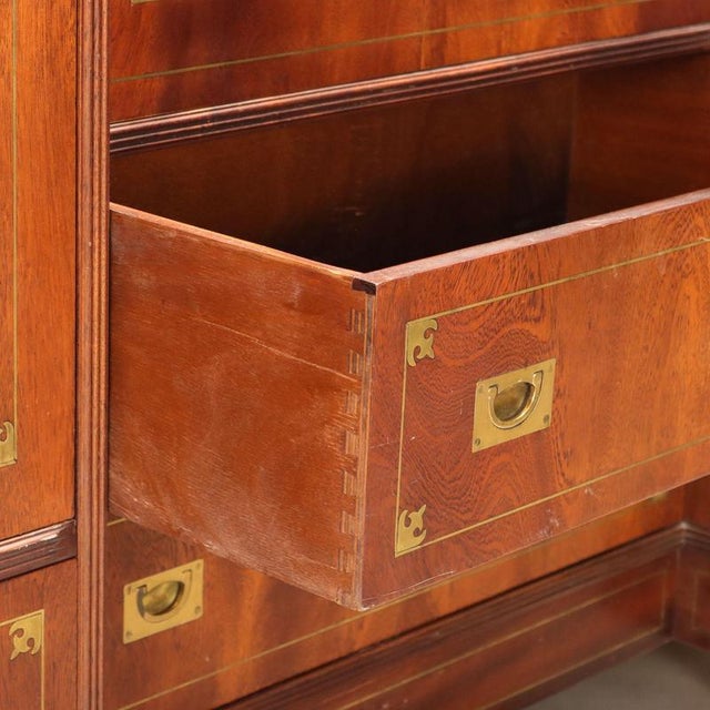 Wood Nautical Mahogany Wardrobe in the style of The Great Estern For Sale - Image 7 of 12