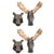 Black Geometric Bear and Moose Wall Mounts (Set of 2) For Sale - Image 8 of 8