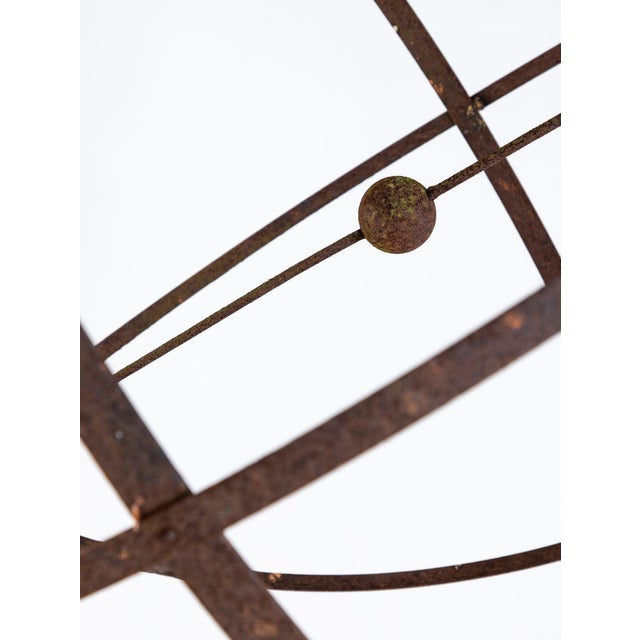 English Mid-20th Century Iron Armillary Sphere on Stand For Sale - Image 14 of 14