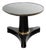 19th-C. Black Lacquer Pedestal Table w Fossil Stone Top and Gilt-Bronze Elements For Sale