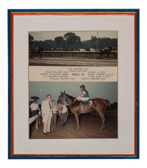 "Really In" Winner's Enclosure at Saratoga Color Photo in Custom Frame