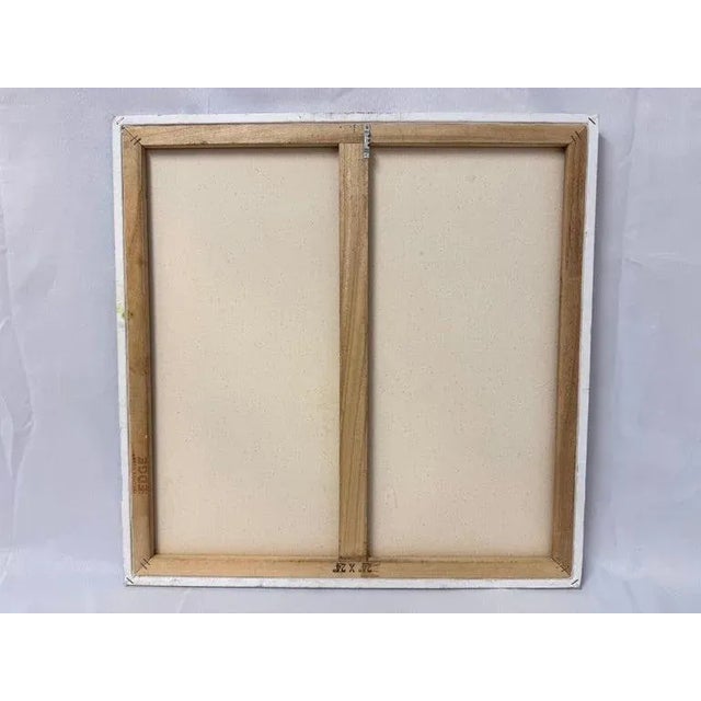 Square Impasto Floral Painting of Lilies For Sale - Image 18 of 18