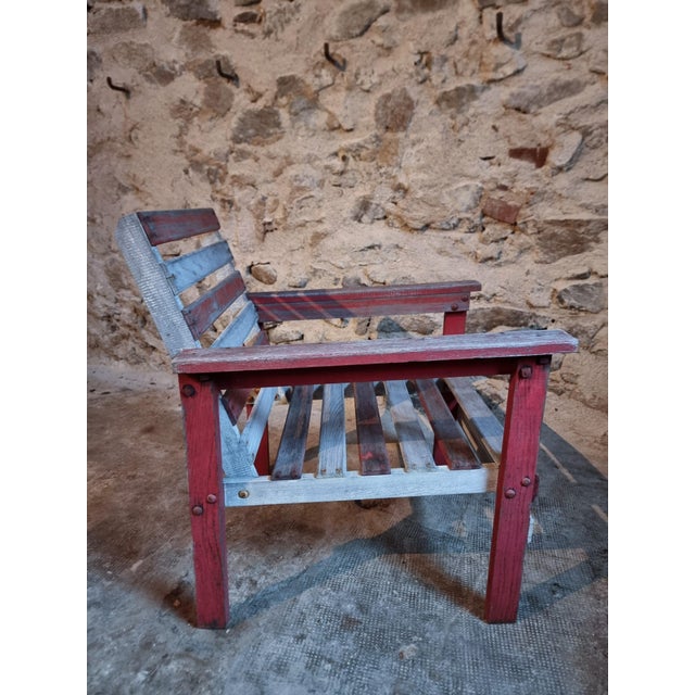 French Lounge Chairs in Beech and Chestnut, 1930s, Set of 5 For Sale - Image 12 of 18