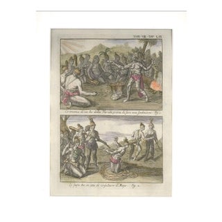 Ceremonies of a Floridian King - Etching by G. Pivati - 1746-1751 1746-1751 For Sale