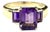 14k Gold and Amethyst Cocktail Ring For Sale