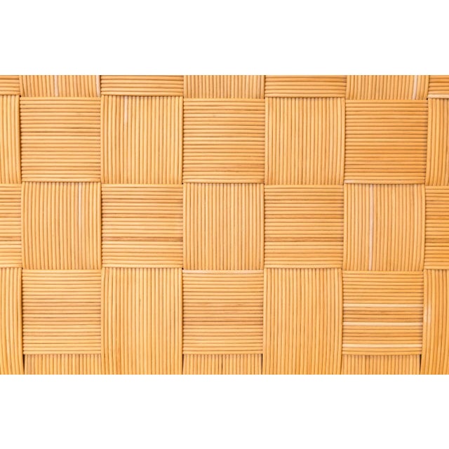 Late 20th Century Rare Vintage John Hutton for Donghia Block Island Woven Rattan Sofa For Sale - Image 5 of 11