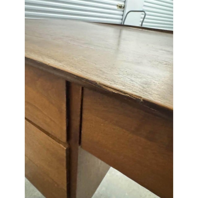 Midcentury Bassett Artisan Walnut Writing Desk For Sale In Washington DC - Image 6 of 8