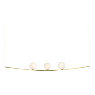 Larose Guyon Aged Brass Light Fixture For Sale