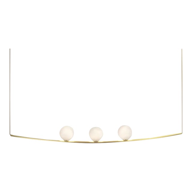 Larose Guyon Aged Brass Light Fixture For Sale