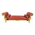 Regency Style Carved Giltwood Daybed in Red Striped Upholstery For Sale