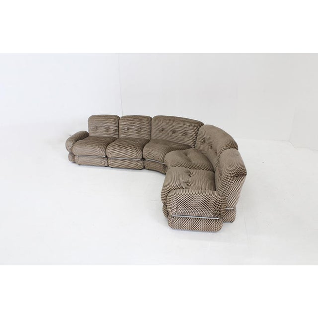 Brown Vintage Italian Modular Sectional Sofa by Co.im, 1970s, Set of 5 For Sale - Image 8 of 11