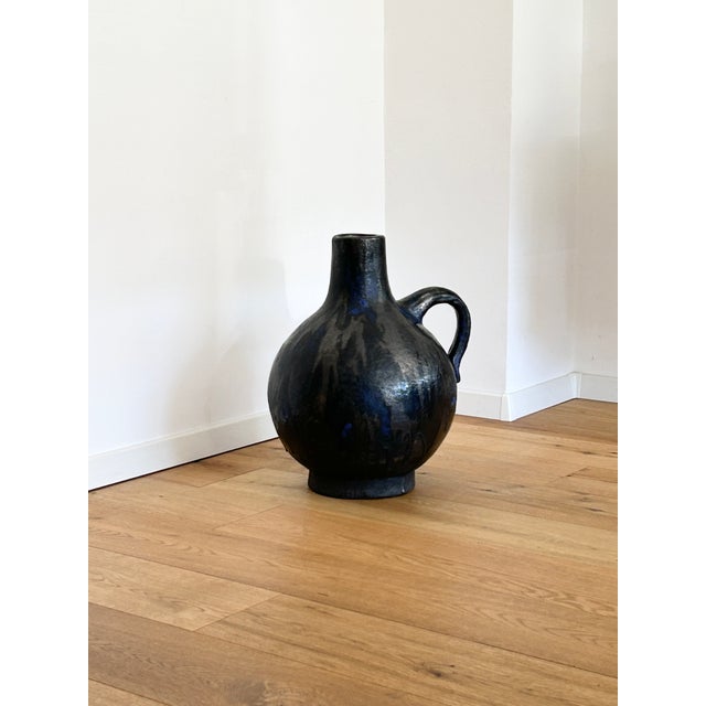 Large Brutalist Studio Ceramic Floor Vase by Gerhard Liebenthron, 1970s For Sale - Image 4 of 7