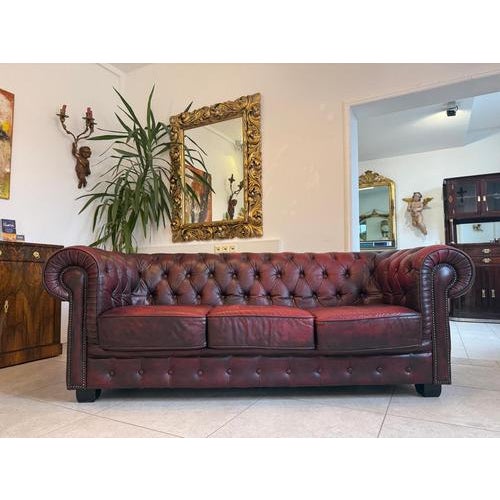 Chesterfield Three-Seater Club Sofa, 2000s For Sale - Image 3 of 18