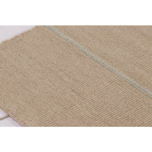 Contemporary Rug & Kilim's Contemporary Kilim, Beige Textural Stripes For Sale - Image 3 of 10