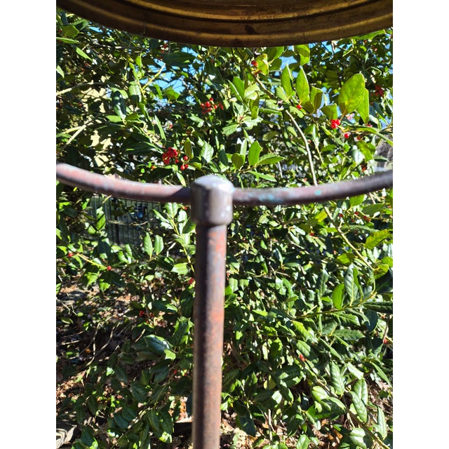 Shabby Chic Early 20th Century Leon Bird Cage Stand and Hendryx Cage For Sale - Image 9 of 10