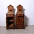 Antique Bedside Tables with Marble Backsplashes and Bases, Late 19th Century, Set of 2 For Sale - Image 4 of 18