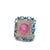 Bochic “Capri” Ruby & Topaz & Blue Topaz Ring Set In 18K Gold & Silver For Sale - Image 9 of 10