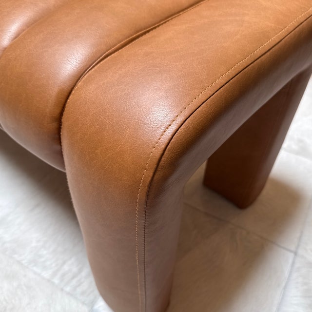 Contemporary Channel-Tufted Upholstered Bench For Sale - Image 12 of 12