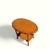 Vintage Oval Wood Side Table With Scalloped Edge and Lower Shelf For Sale - Image 4 of 12