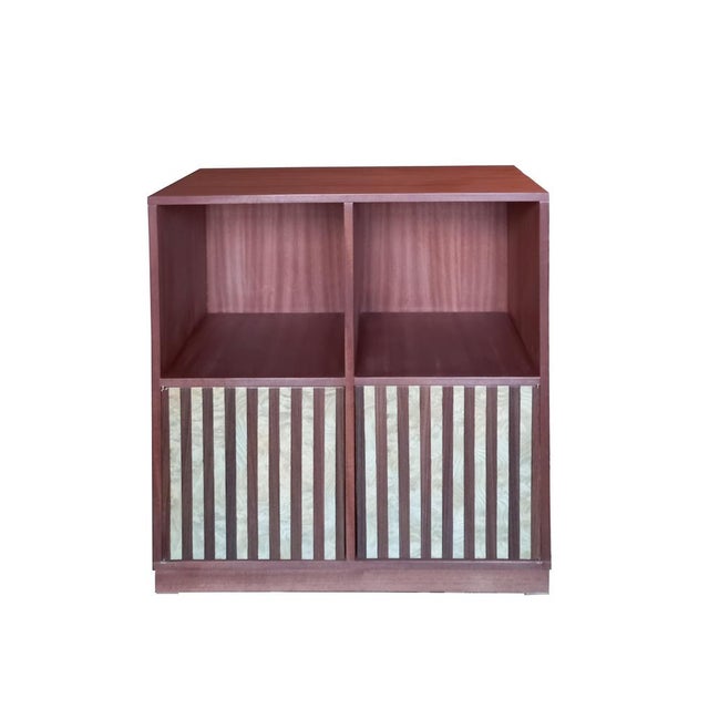 Brown Mahogany Lupo Strisce Credenza from Pietro Meccani, 1989 For Sale - Image 8 of 8