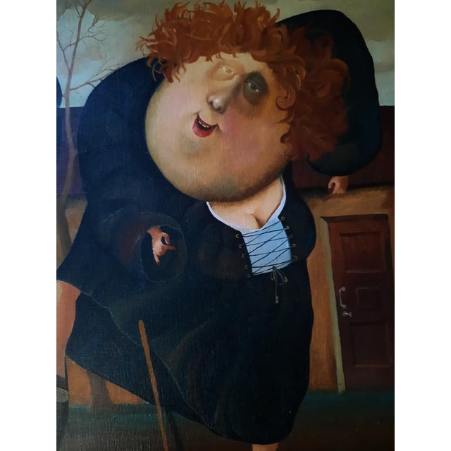 Late 20th Century Surrealist Oil Painting - "The Dance Is Over" Oil Painting by Boris Ivanov For Sale - Image 4 of 5