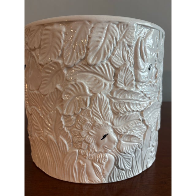 Mid-Century Modern 1960s Italian Jungle Themed Planter For Sale - Image 3 of 8