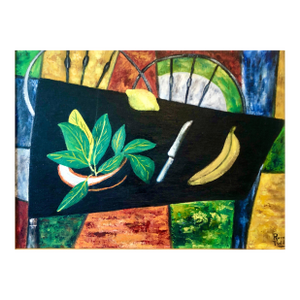 Ruth ToddColorado Woman Abstract Expressionist Oil Painting Modernist Still Life, Fruit, c.1950