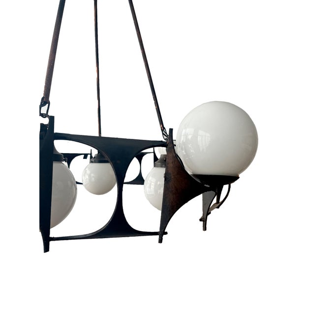 Brutalist Style Chandelier, 1950s For Sale - Image 10 of 16