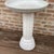 Vintage American Made White Glazed Terracotta Column Pedestal Bird Bath For Sale - Image 12 of 12