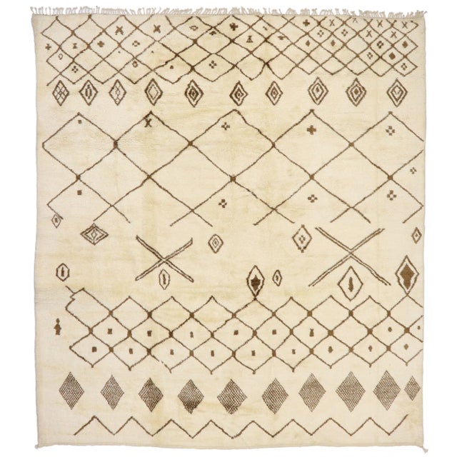 Contemporary Beni Mrirt Moroccan Rug, 11'11 X 13'02 For Sale - Image 12 of 12