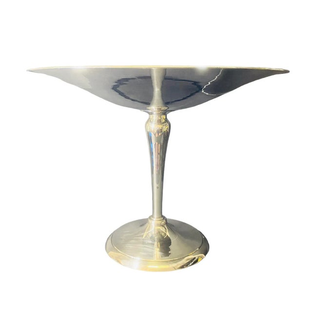 Late 20th Century Monumental Silver Plated Tazza For Sale In Tampa - Image 6 of 11