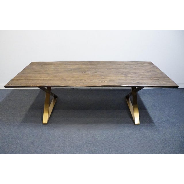 Tov Furniture Leah Collection Solid Ash Hollywood Glam Style 94" Dining Table W. X-Frame Base G5495 For Sale - Image 4 of 6