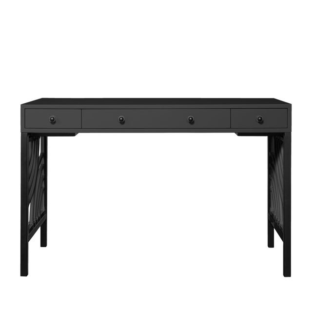 David Francis Swirl Writing Desk - Black For Sale - Image 4 of 9