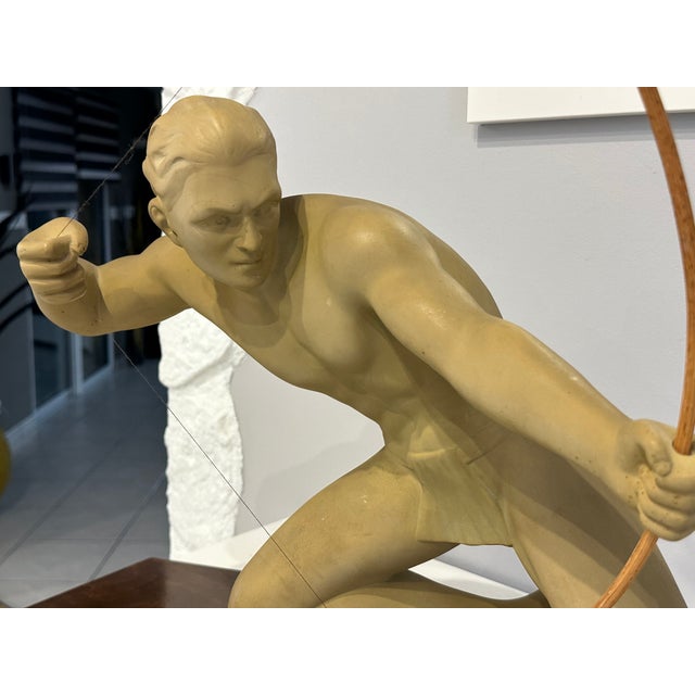 Sculpture Materials Melani, Large Art Deco Archer Sculpture, 1930, Plaster For Sale - Image 7 of 18