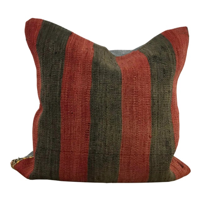 Vintage Bohemian Turkish Kilim Pillow Cover For Sale