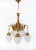 Spanish Brass Swan Chandelier With Frosted Glass Shades For Sale - Image 13 of 13