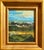 Oil painting on okoume board (similar to oak) of a French landscape with hills in the background, and a peaceful village...