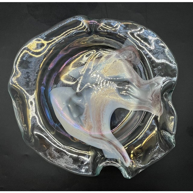 Vintage Iridescent Glass Bowl by Hans Jürgen Richartz for Mathildenhütte, 1970s For Sale - Image 16 of 16